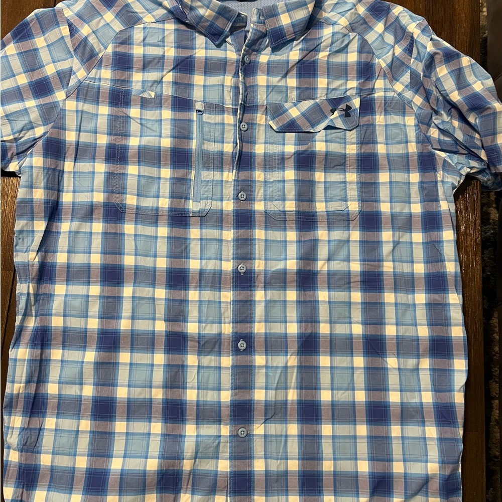 Under Armour Blue Casual Button Down Shirt